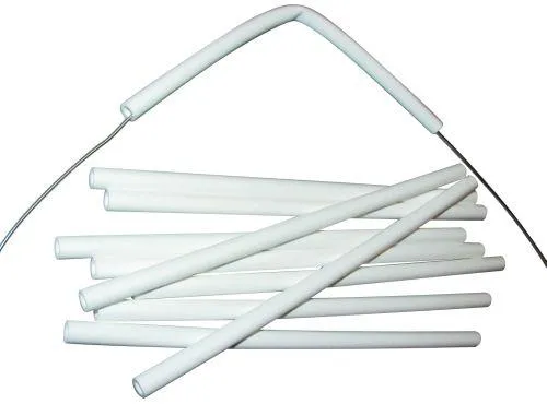 Isolatorrør hvit med 8 mm hull 10 stk