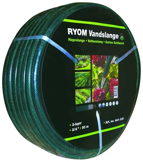 Vannslange grønn 3/4" 3-Lag Arm.50 M