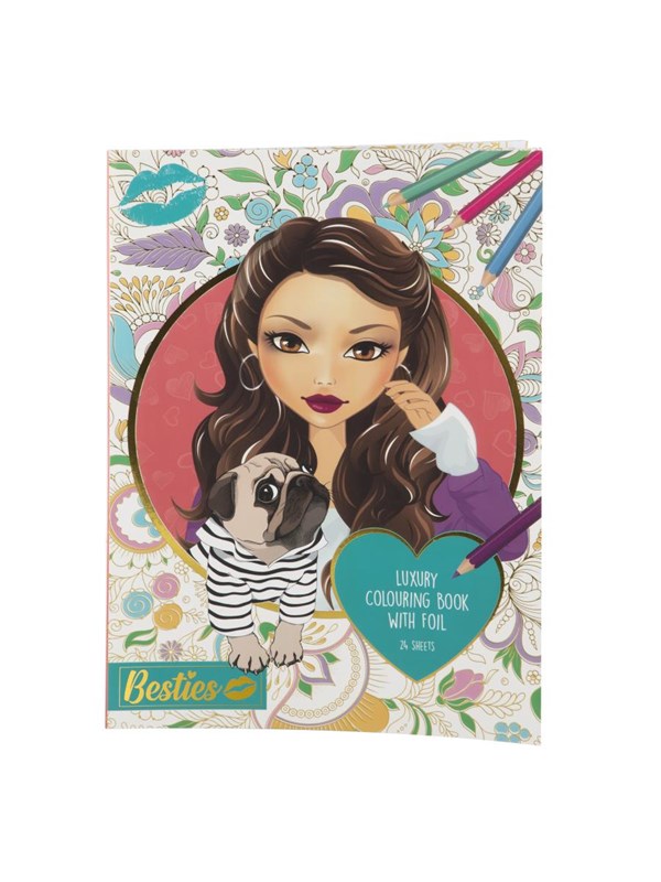 Creative Craft Group BESTIES Coloring book LUXURY FOIL A4 24 pages