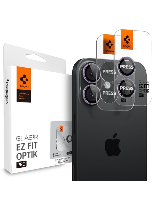 Spigen Glass tR EZ Fit Optik Pro 2 Pack - purple - iPhone 17