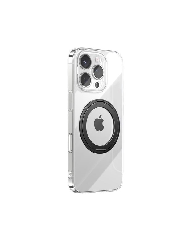 Joyroom JR-16JL6 iPhone 16 Pro Max Ultra-Thin MagSafe Compatible Case with 360° Ring Stand - Black