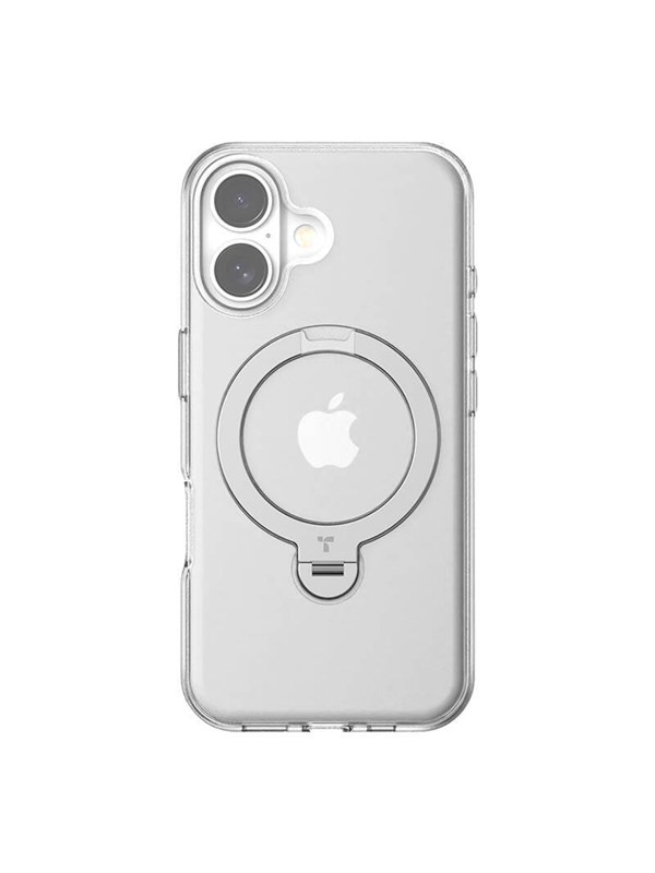 Torras Ostand Spin Case for iPhone 16 (Transparent)