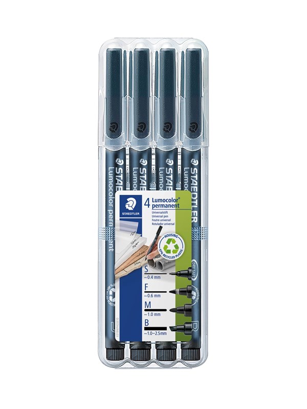 Staedtler OHP pen Lumocolor SFMB 4pcs walletm