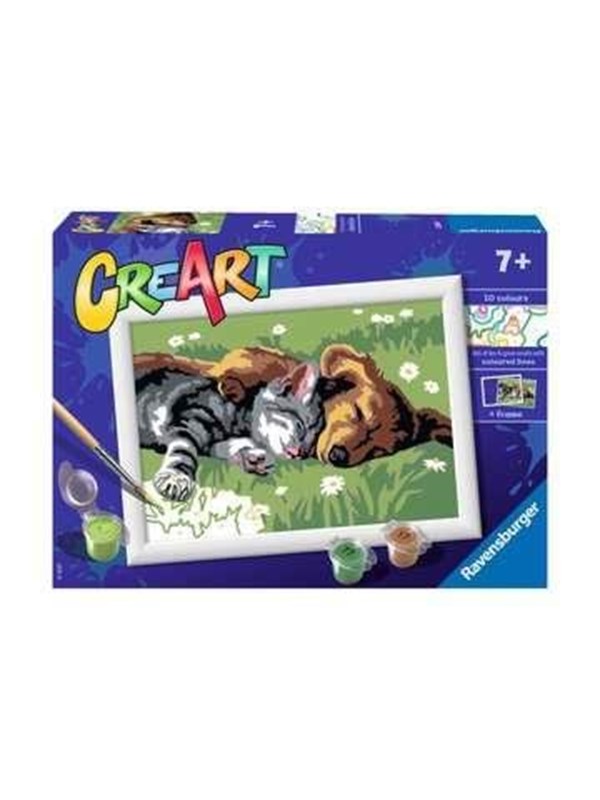 Ravensburger CreArt Painting by Numbers - Sleeping Cats and Dogs