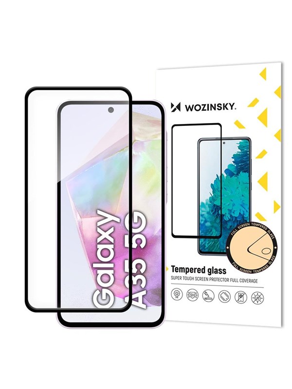 Wozinsky  Full Glue Tempered Glass Tempered Glass for Samsung Galaxy A35 with Black Frame