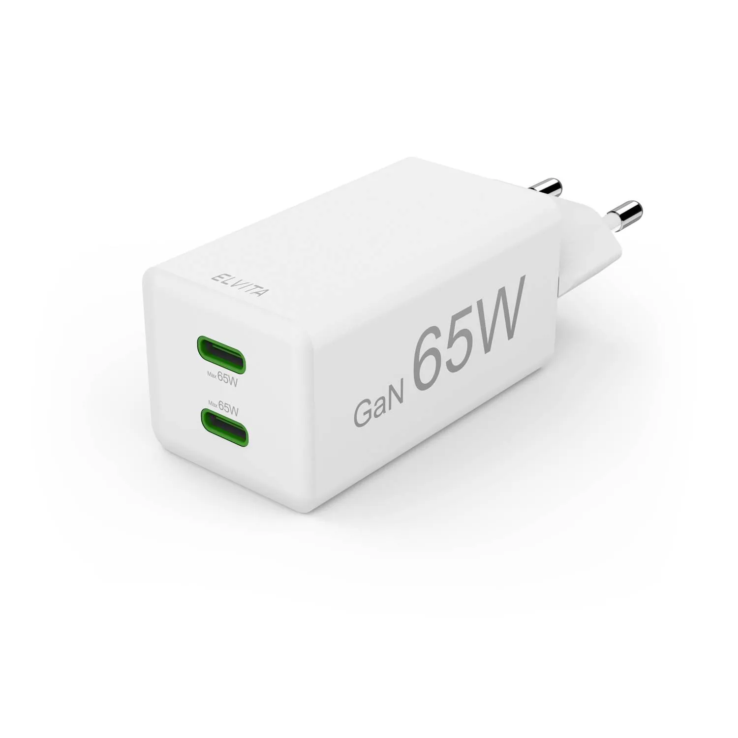 Elvita Mini-Charger GaN, 2 USB-C, 65W