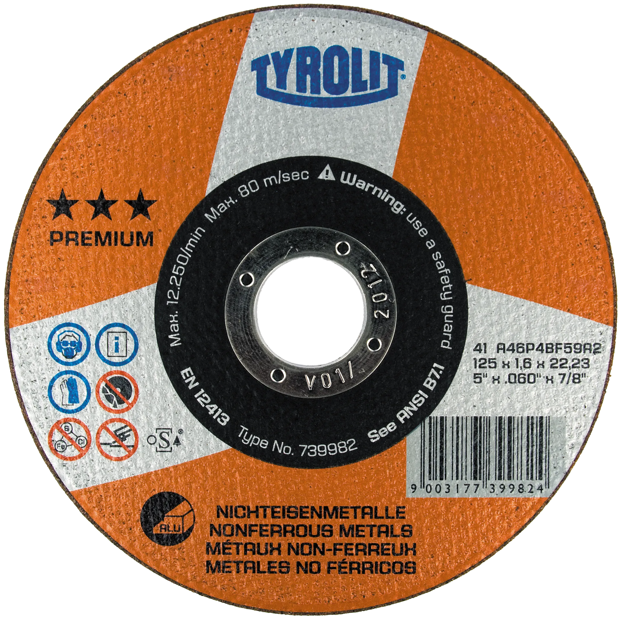 Kappeskive Premium 41F ø125×2,5 A30P-BFXA