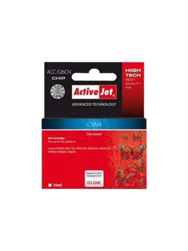 ActiveJet ACC-526CN - cyan - compatible - ink cartridge (alternative for: Canon CLI-526C)