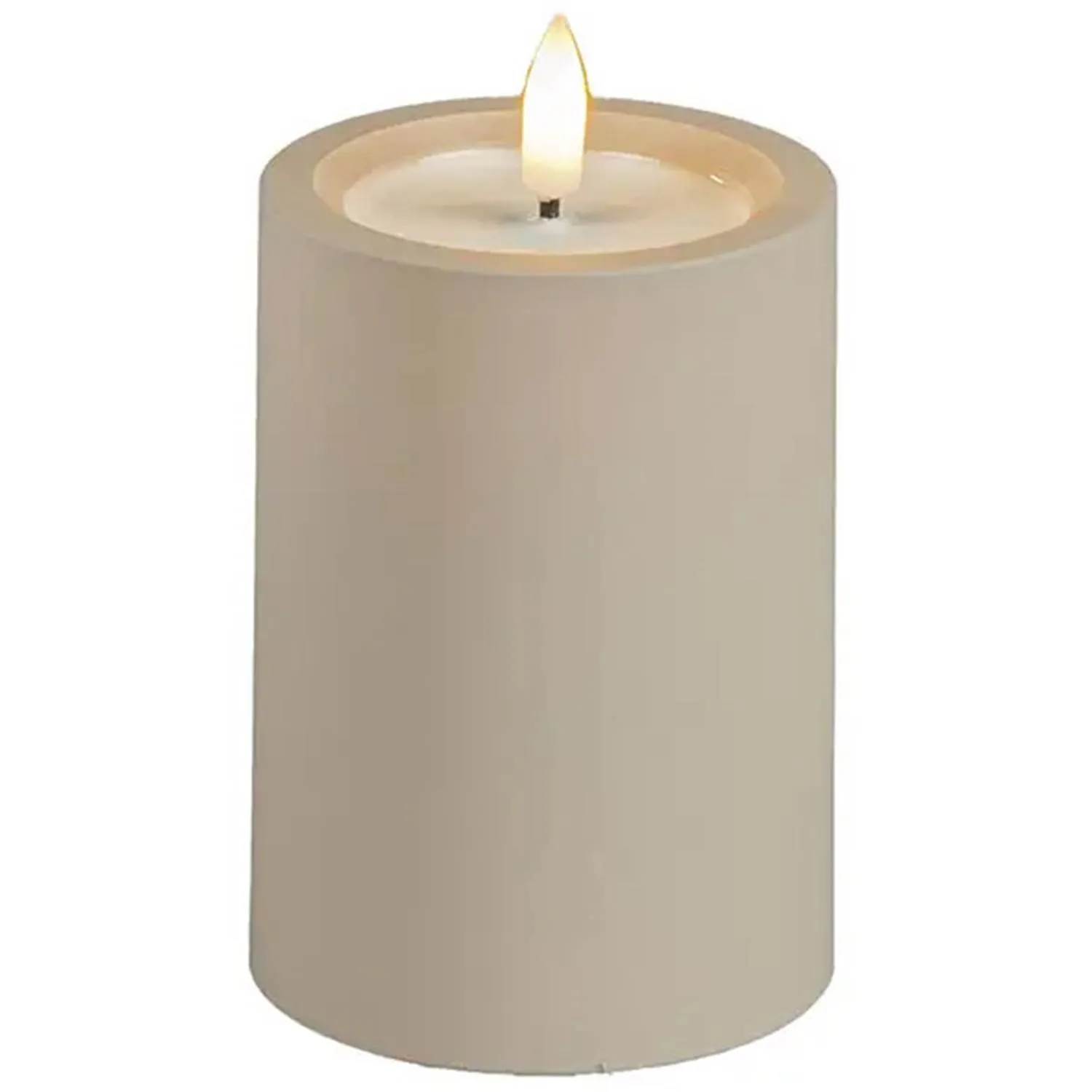 Konstsmide Blockljus beige 10cm