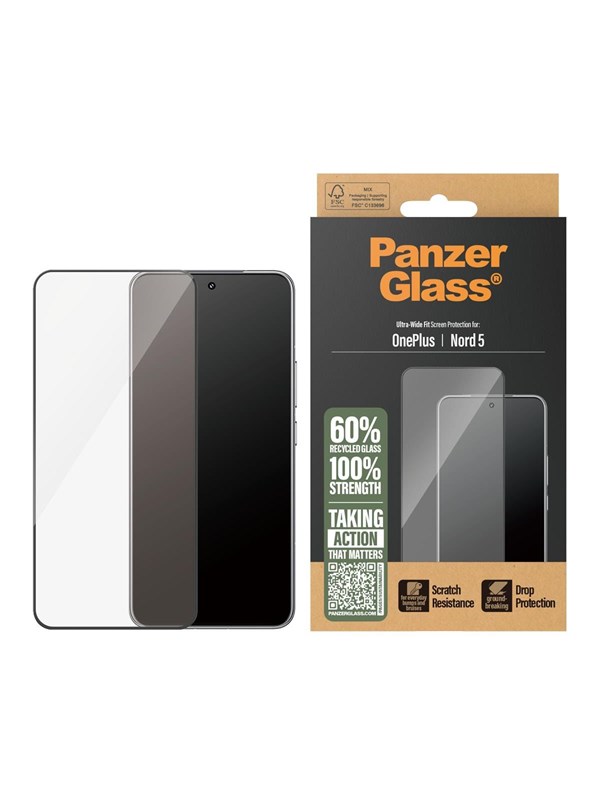 PanzerGlass Screen Protector OnePlus Nord 5 | Ultra-Wide Fit