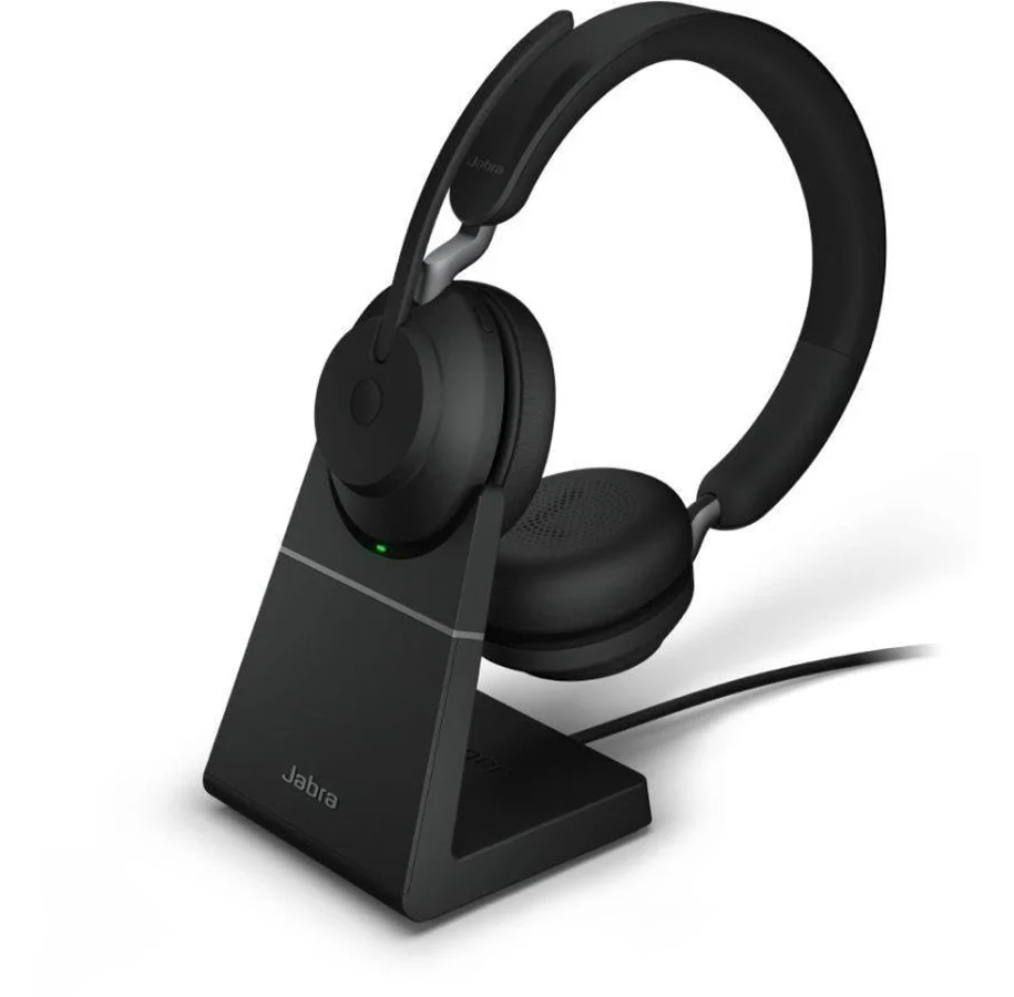 Jabra Evolve2 65 Link380a UC Stereo Stand Black