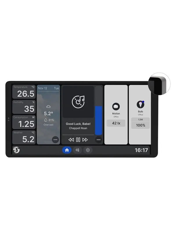 Shelly Wall Display X2 Silver - WiFi touch screen