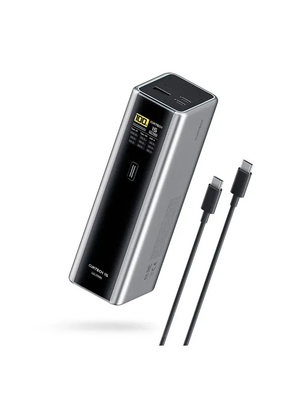 CUKTECH CKPB200UGLGR 210W 2 x USB-C 1 x USB-A Nødlader - Grey - 20000 mAh