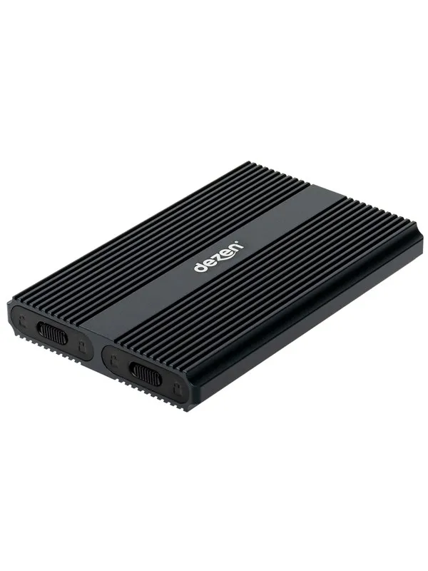 dezen M.2 Premium NVMe Dual Enclosure USB 3.2 Gen 1 - Svart