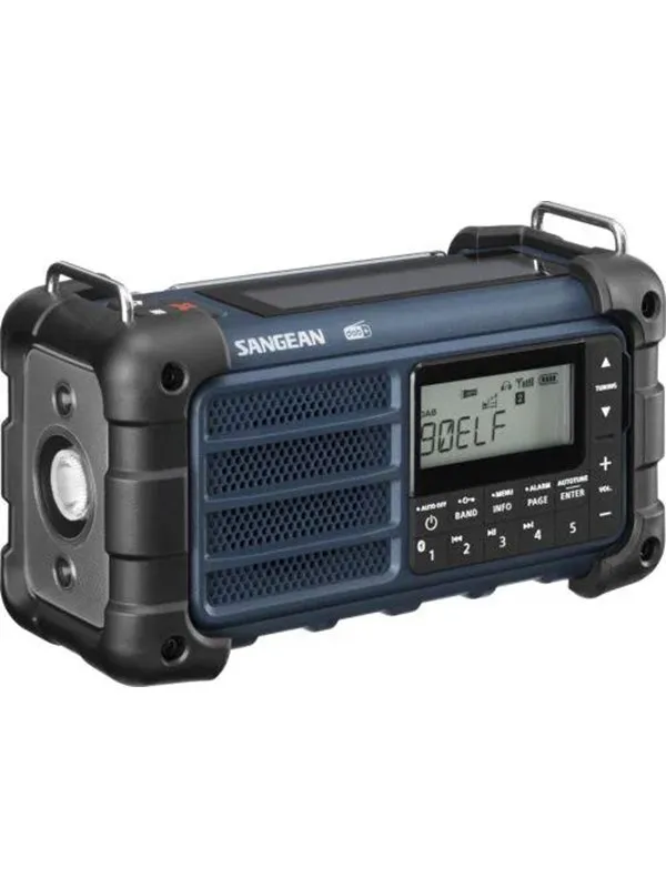 Sangean MMR-99 - Bluetooth - Handcrank - Solar Radio - DAB/DAB+/FM - Mono - Blå
