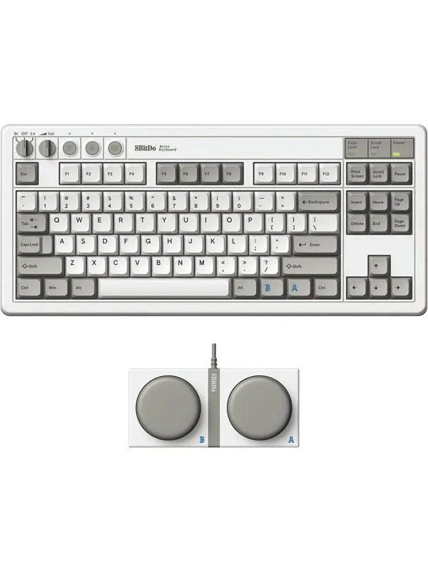 8BitDo Retro Mechanical Keyboard - M Edition - Engelsk (Storbritannia) - Hvit