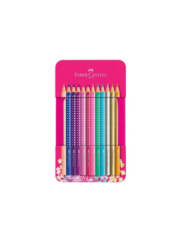 Faber-Castell Sparkle colour pencil.12 pc in tin box