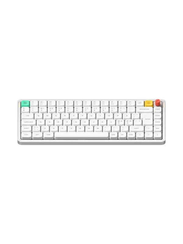 NuPhy Air75 V3 Nova White - Red nano - Gamingtastatur - Uten numpad - Nordisk - Hvit