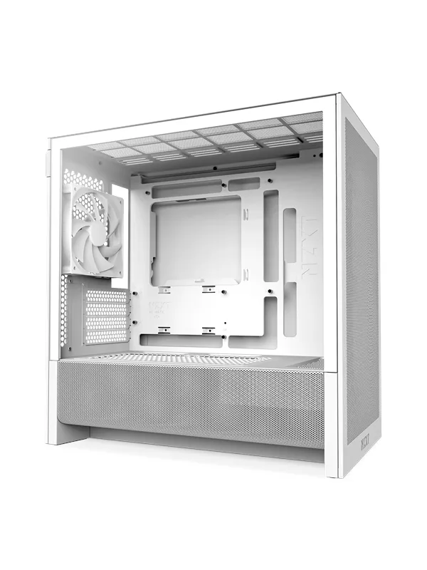 NZXT H3 Flow (2025) - All White - Kabinett - Miditower - Hvit