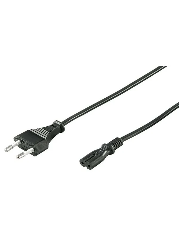 Pro Strømkabel C7 (2 pins) - Svart - 1.5m - Rett