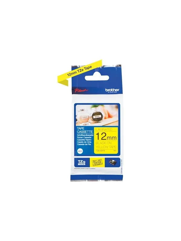 Brother TZe 631S - Black on yellow Roll (1.2 cm x 4 m)