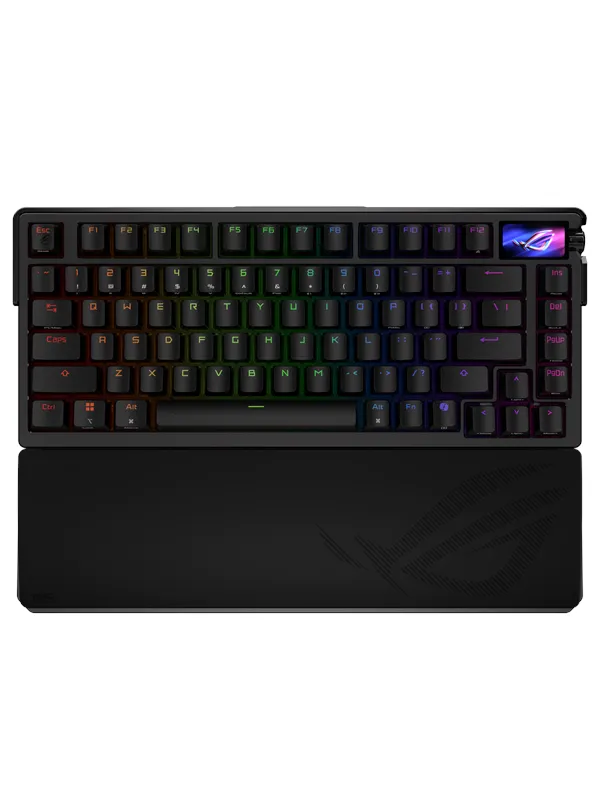 ASUS ROG Azoth Extreme 75% - Trådløst DIY Custom RGB - Gamingtastatur - Uten numpad - Nordisk - Svart