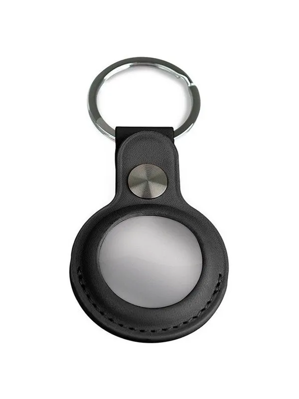 Light Solutions Airtag Key Ring - Leather - Black