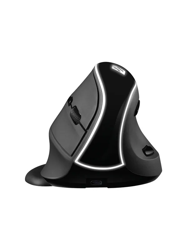 Sandberg Wireless Vertical Mouse Pro - Vertical mouse - Optisk - 6 - Svart