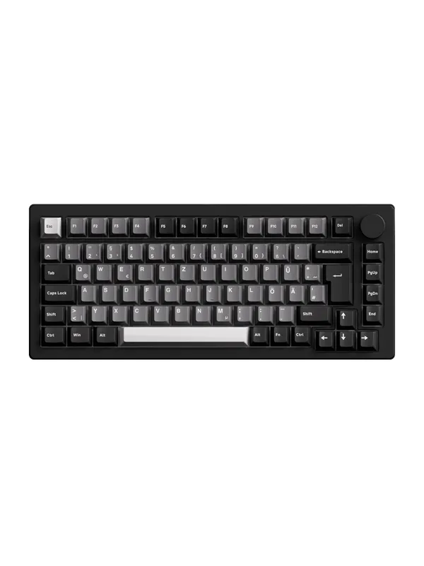 Akkogear Monsgeek M1 V5 VIA Black & Silver - Akko Rosewood - Gamingtastatur - Uten numpad - Universal - Svart