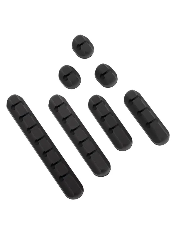 DUTZO Kabelholder - Bundtpakke - 7-pakning - Svart