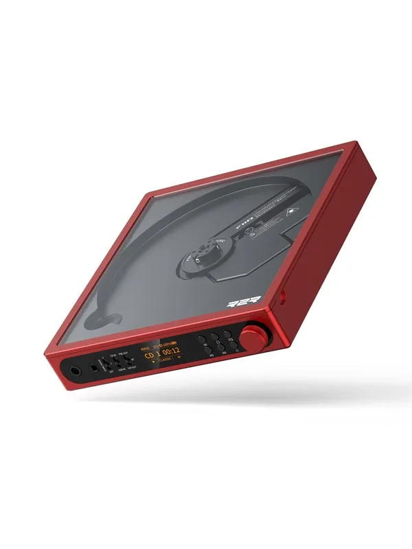FiiO DM15 R2R - Portable CD Player - 24-Bit R2R DAC - Bluetooth - Red
