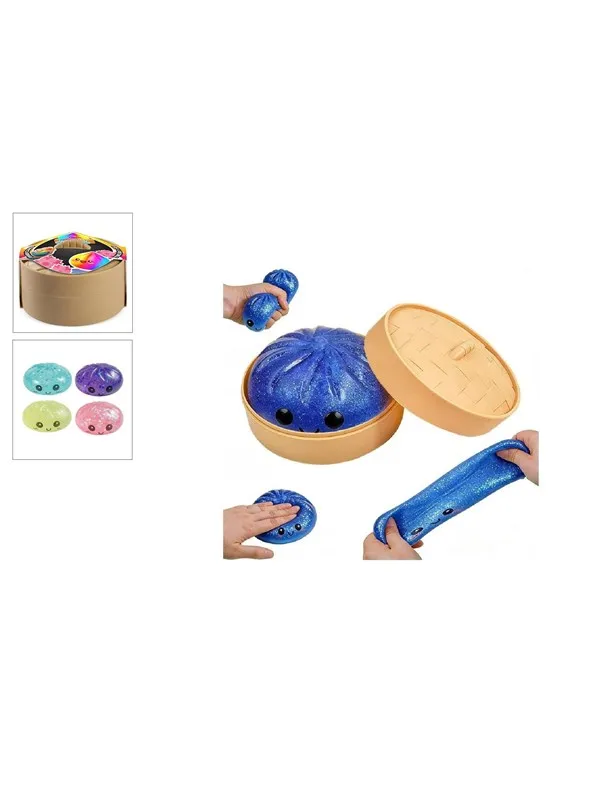 Trend Toys Kawaii Sukkerdumplings 9 cm, 4 farger, i dampekurv