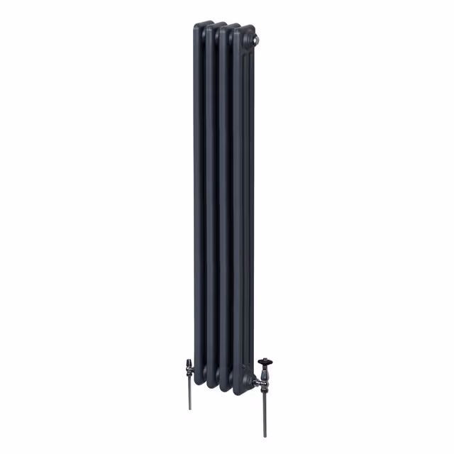Tradisjonell vertikal radiator med 3 søyler – 1800 x 202 mm – Antrasittgrå