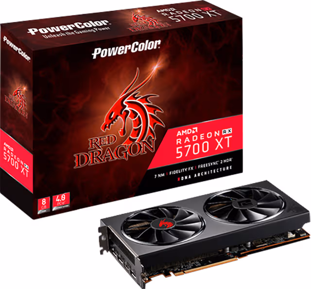 Powercolor Radeon RX 5700 XT Red Dragon grafikkort (8 GB)