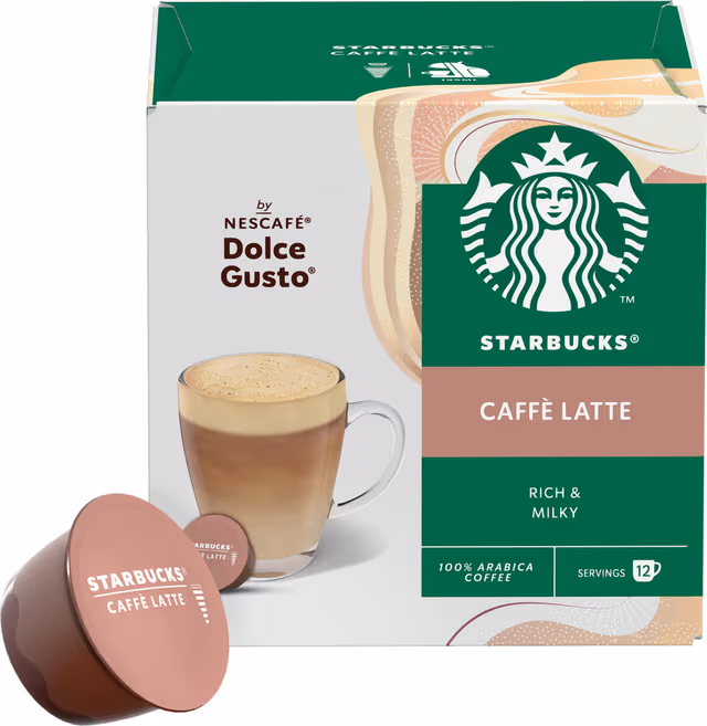 Starbucks Caffe Latte av NESCAFÉ Dolce Gusto kaffekapsler (12-pk)