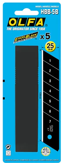 BATO Olfa Knivblader brekk-av 25mm. HBB-5B.