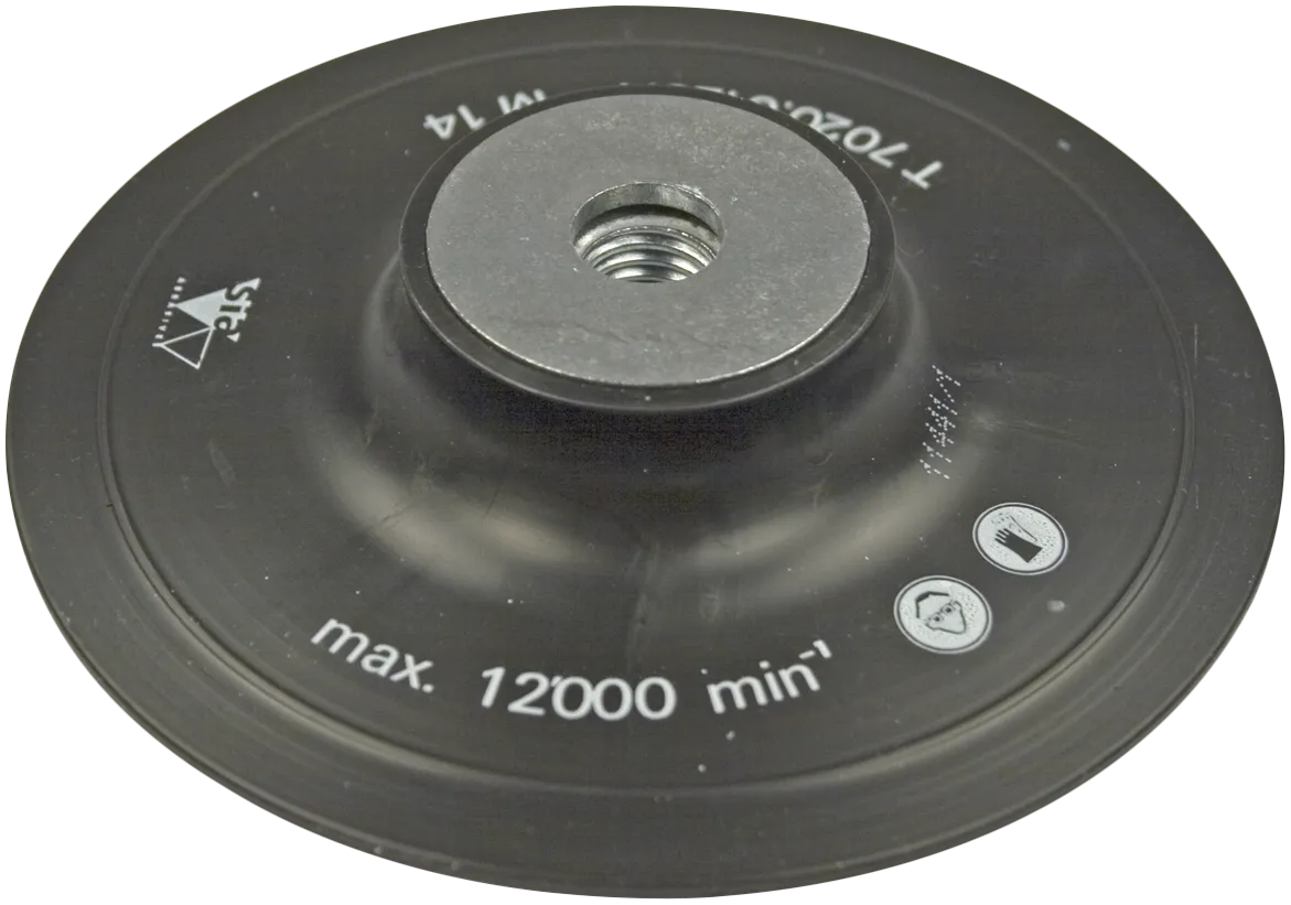 Bakplate til fiber rondell hard Ø125×M14