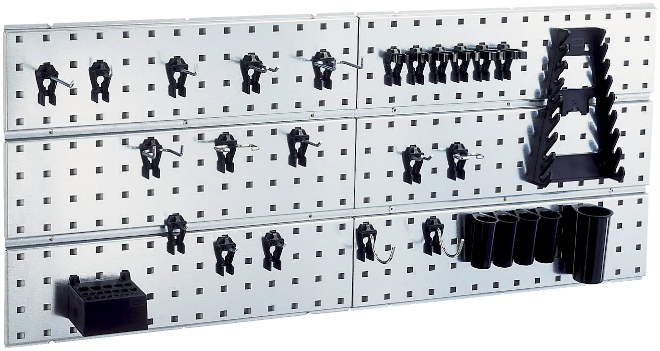 Perforert plate x2/Clips 440×1040×11 galv.