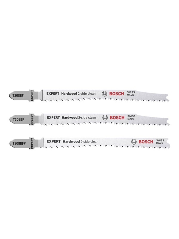 Bosch Expert Hardwood 2-side clean jig saw blade set - 3 pieces