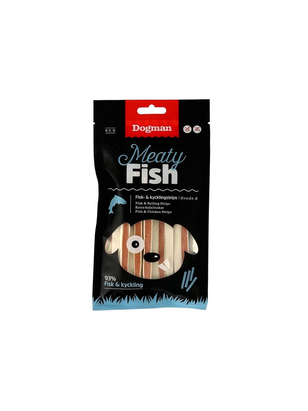 Dogman Fisk og kyllingstrips 80g