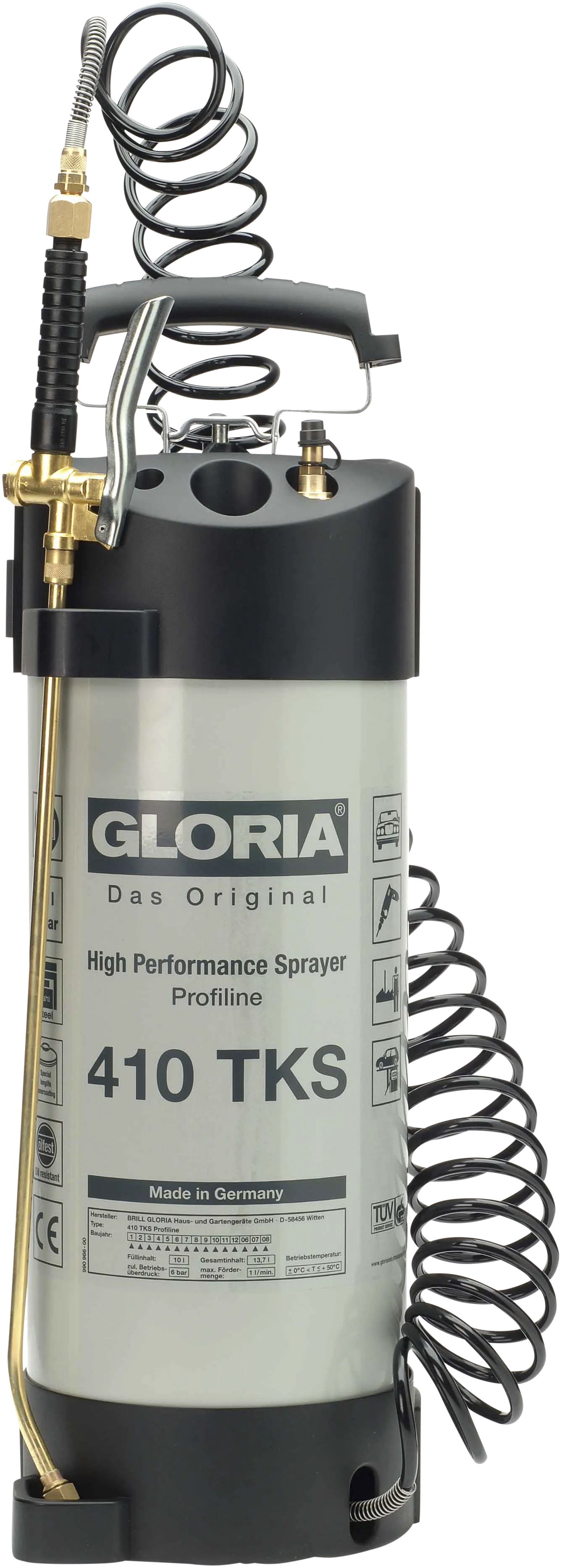 Gloria høytrykkssprøyte Profline 410TKS 10 ltr