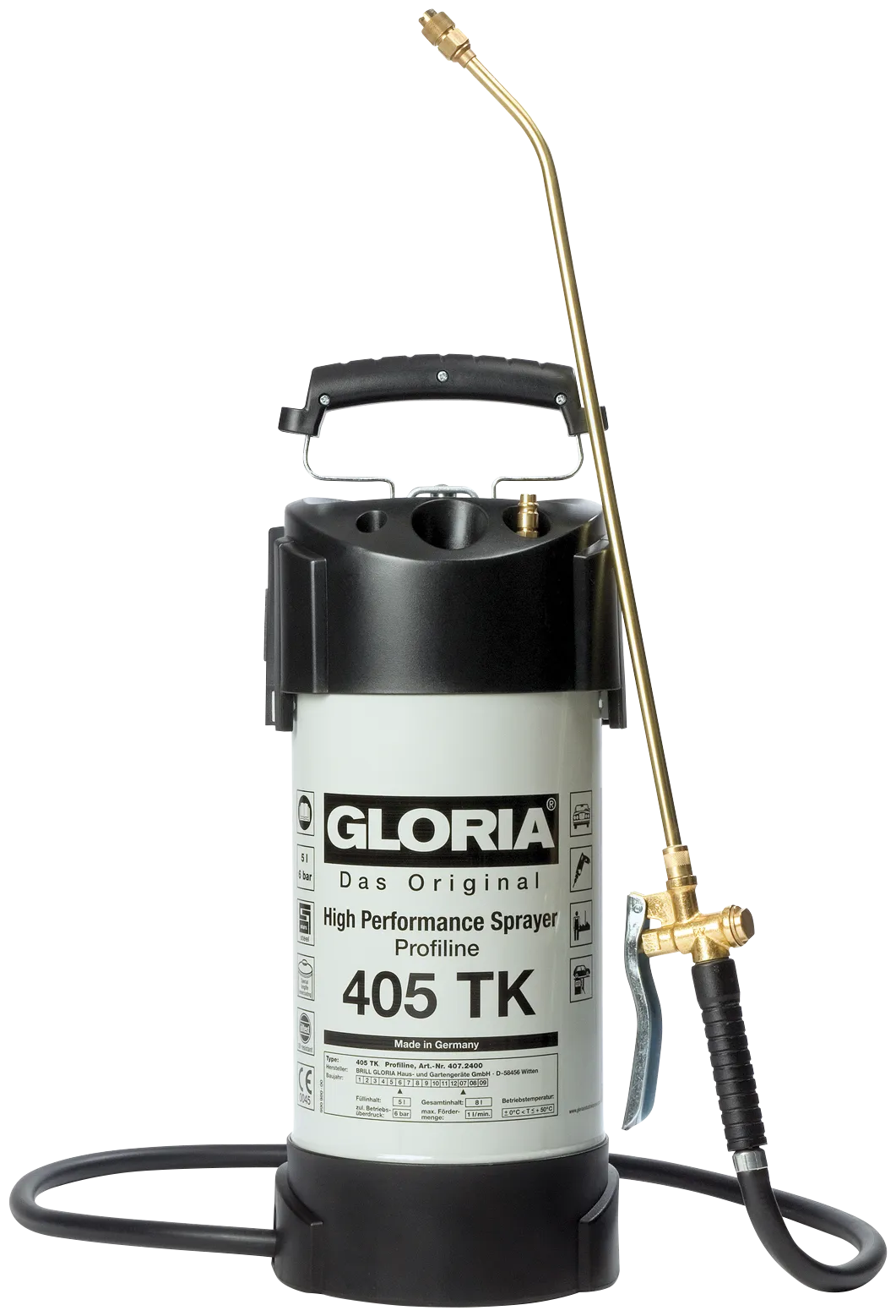 Gloria høytrykkssprøyte Profline 405TK 5 ltr