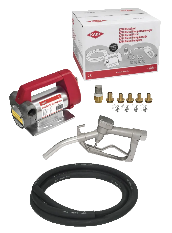 Dieselpumpesett m/manuell pistol 40 ltr/min 24V
