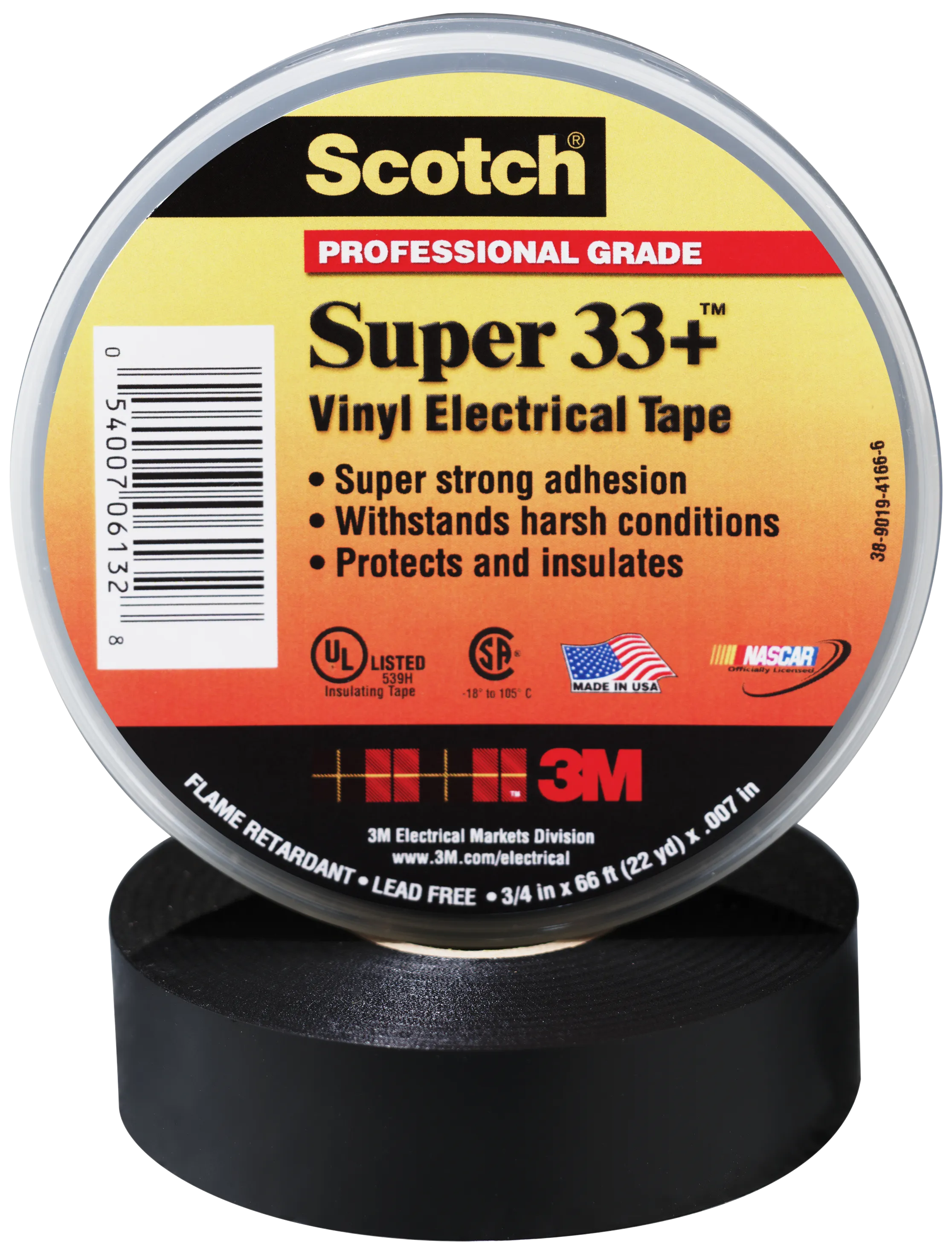Scotch Super 33+ vinyltape sort 25mm×33m