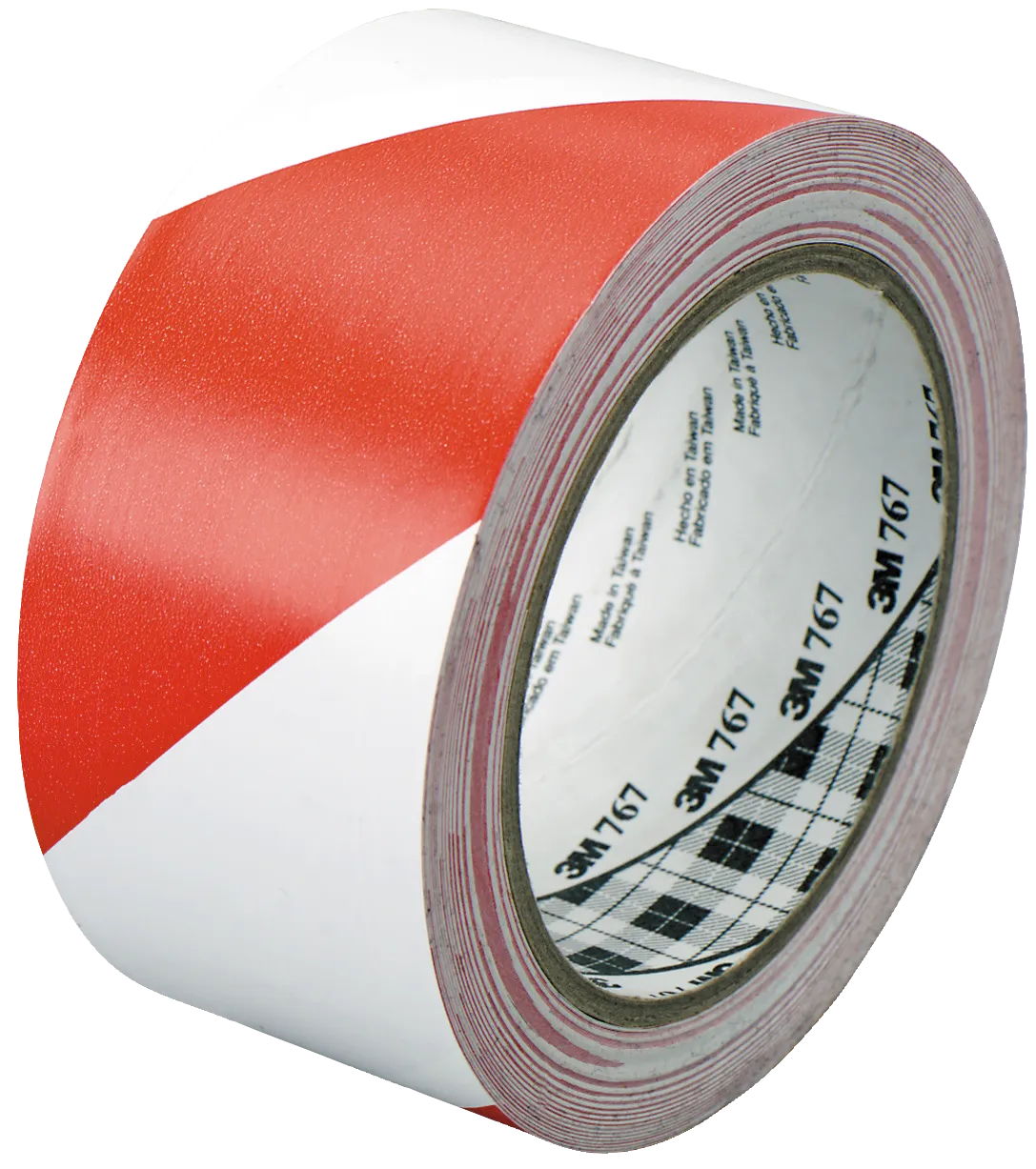 Faretape 767i rød/hvit 50mm × 33 mtr