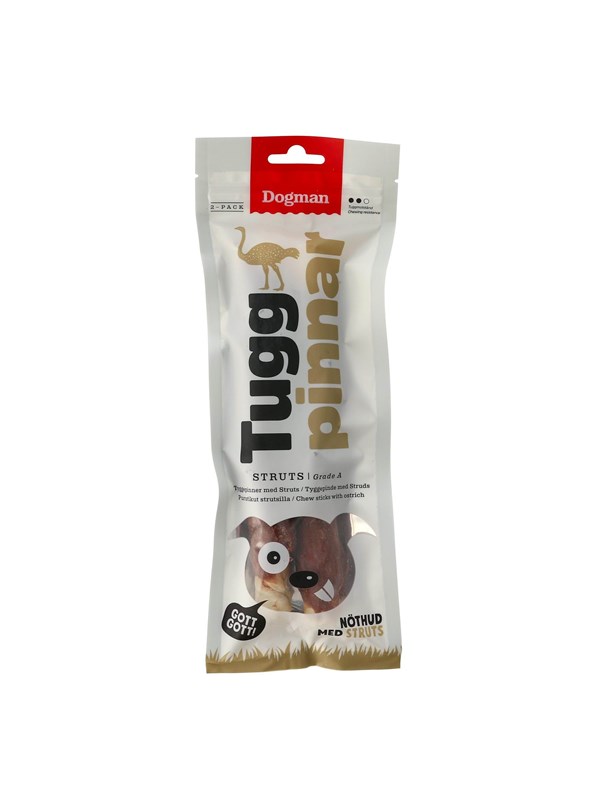 Dogman Hundegodbiter Tyggepinner Struts 20cm 120g (2-Pack)