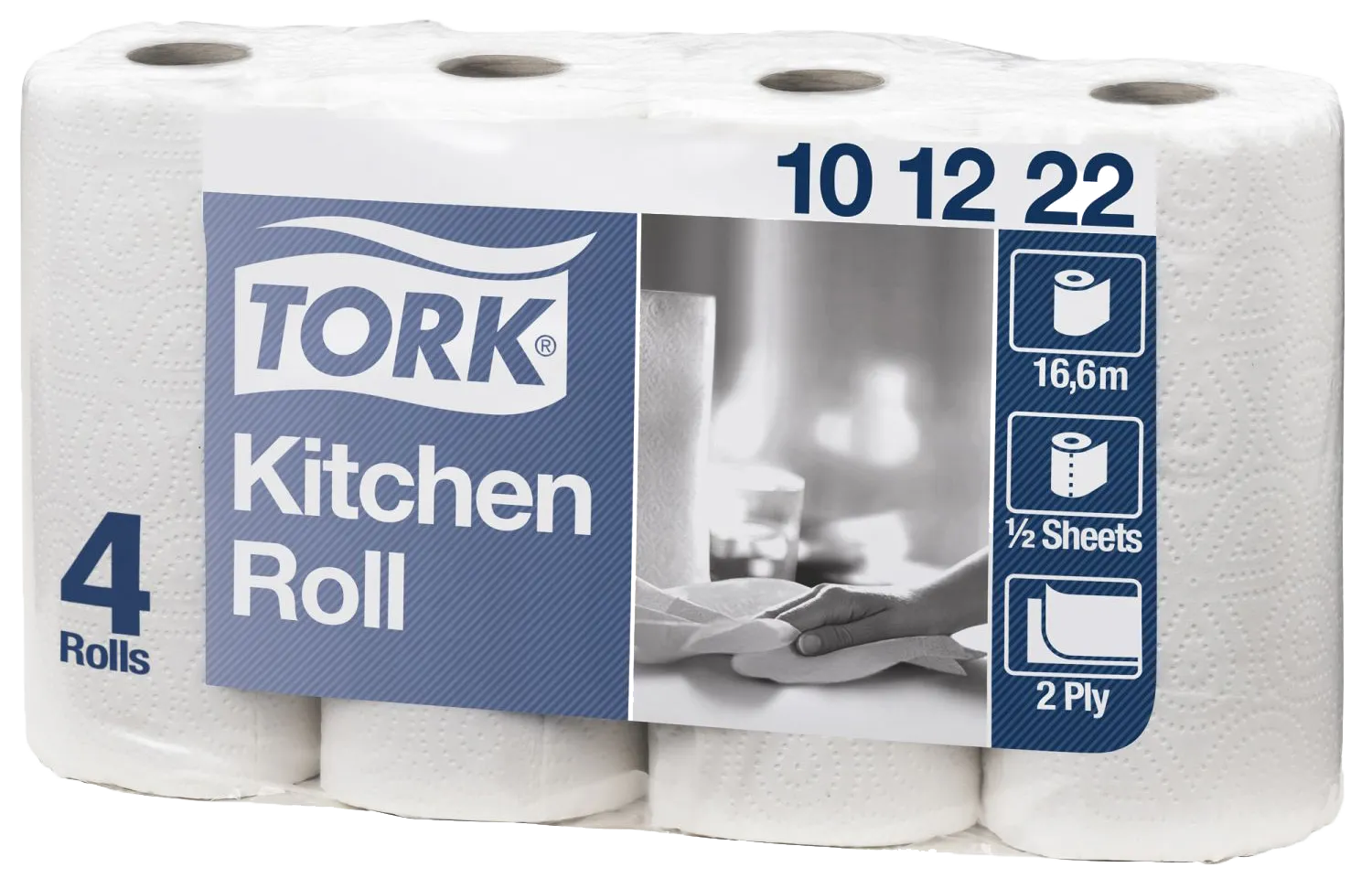 Tork kjøkkenrull Plus 2-lags 16,8m, 8×4 rl