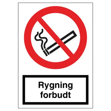 Røyking forbudt-skilt