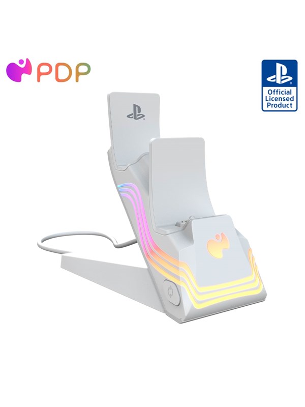 PDP Afterglow Wave - Dual Charger White - Wired - Sony PlayStation 5