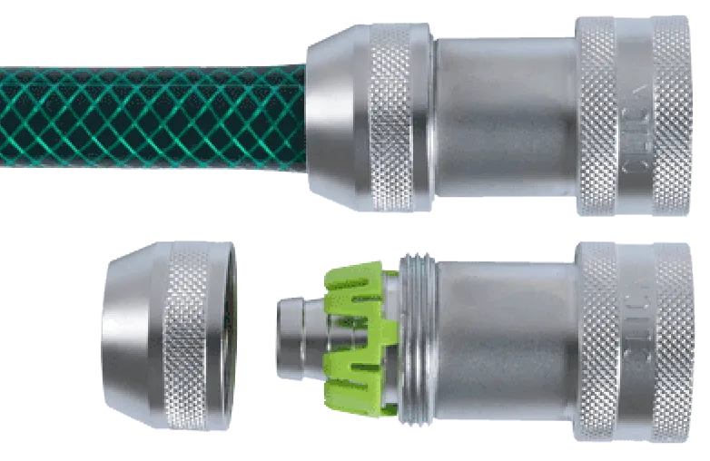 Klikk 1/2" koblingshus med 1/2" slangelås